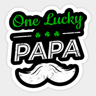 One Lucky Papa Sticker